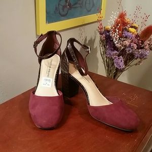 Purple Christian Siriano Chunky Heels